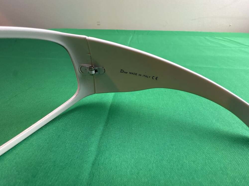 Vintage Christian Dior 0702 White Shield Mask Sunglasses - Picture 3 of 5